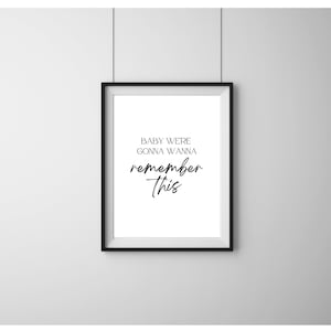 Remember This - Song Lyric Poster | DIGITAL DOWNLOAD ONLY | Wall Art | Poster Print | Jonas Brothers