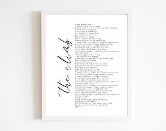 The Climb - Song Lyrics | Digital Download Only | Poster Print | Wall Decor | Hannah Montana Movie | Miley Cyrus | Wall Art | Gift | Present