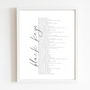 Black Keys - Song Lyric Poster | DIGITAL DOWNLOAD ONLY | Black Keys Song full lyrics | Jonas Brothers | Merch | Wall Art | png