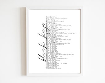 Black Keys - Song Lyric Poster | DIGITAL DOWNLOAD ONLY | Black Keys Song full lyrics | Jonas Brothers | Merch | Wall Art | png