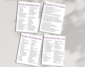 Cruise Planner: Cruise Packing List, Embarkation Day Tips, Printable Cruise Planning Tips (PDF File)
