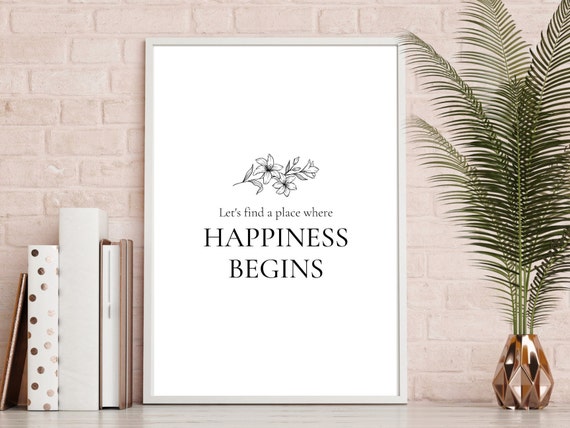 Only Human Song Lyric Poster | DIGITAL DOWNLOAD ONLY | Poster Print | Let's find a place where happiness begins | Wall Art | Jonas Brothers