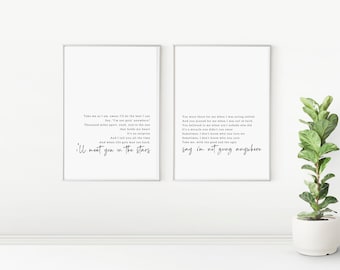 As I am Lyrics | DIGITAL DOWNLOAD FILE | I'll meet you in the stars | Wedding Gift png | Justin Bieber Wall Art | Lyrics