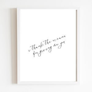 I thank the oceans for giving me you | DIGITAL DOWNLOAD FILE | Jonas Brothers Lyrics | Hesitate Song Printable | Poster |