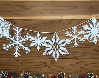 Paper Snowflake Garland