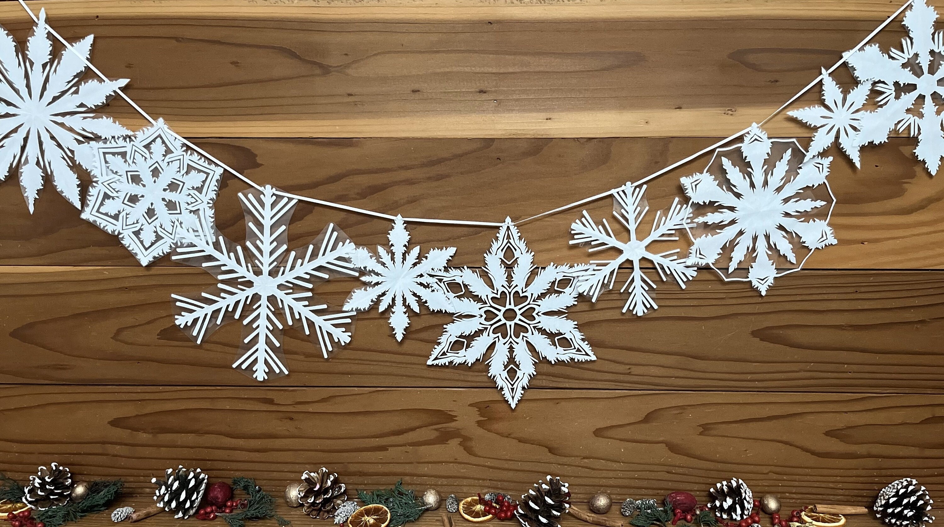 Paper Snowflake Garland Etsy
