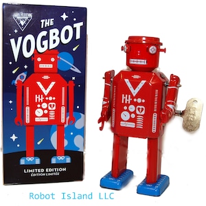 Vogbot Robot Tin Toy Windup Extreme Limited Edition Exclusive St. John Marxu USA SELLER