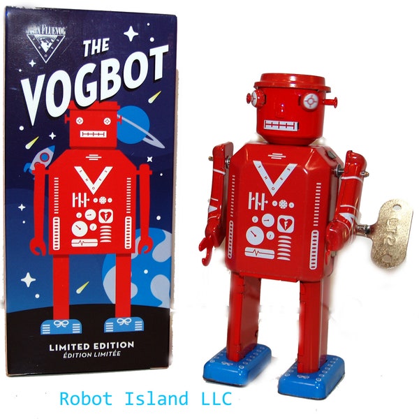 Vogbot Robot Tin Toy Windup Extreme Edizione limitata Esclusivo VENDITORE St. John Marxu USA