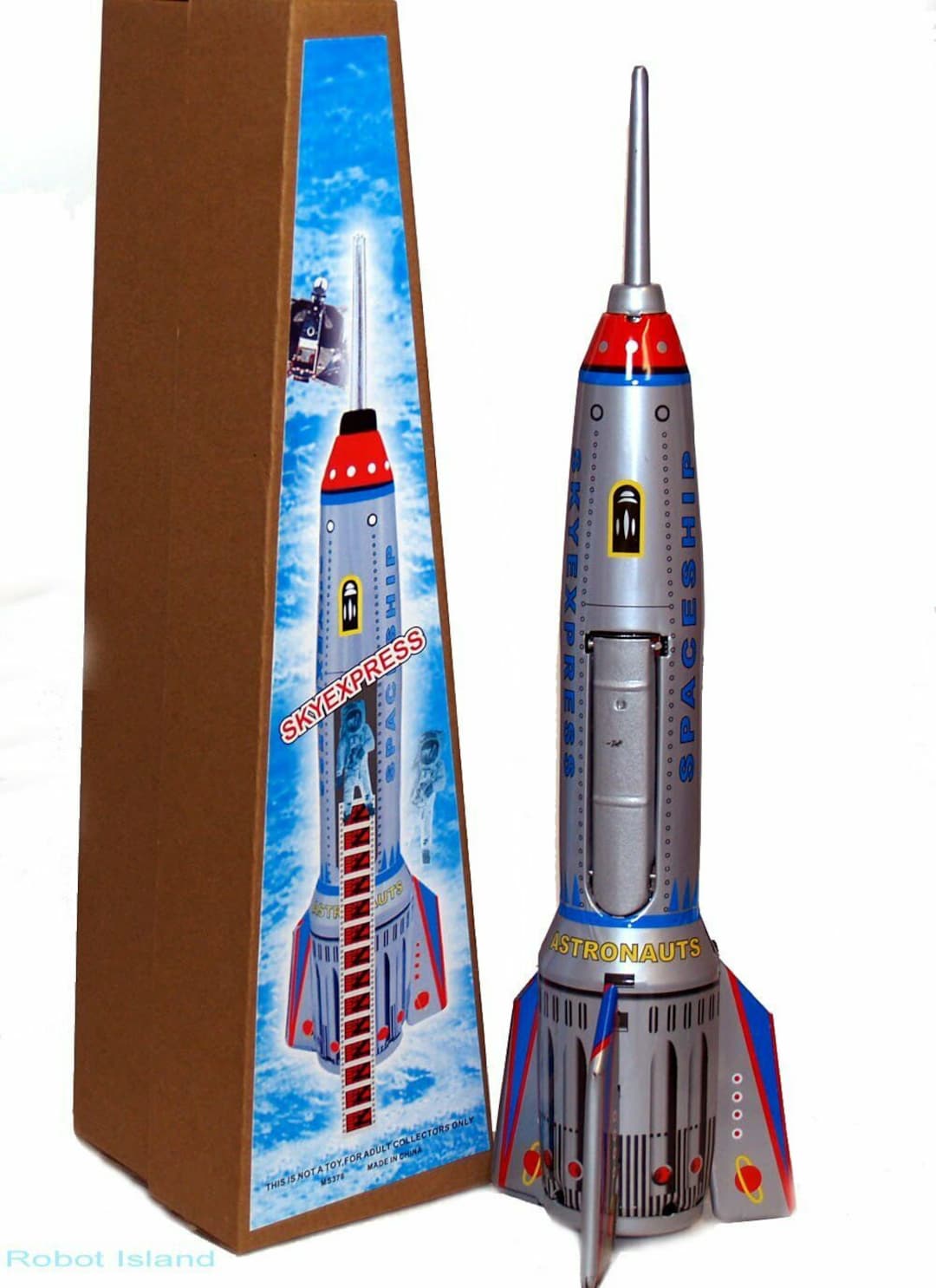 MS378 Vintage Spaceship Skyexpress Friction Powered Rocket Ship