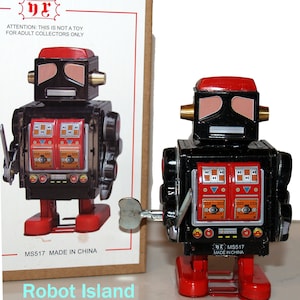 Horikawa Style Robot Repairman Tin Toy Windup