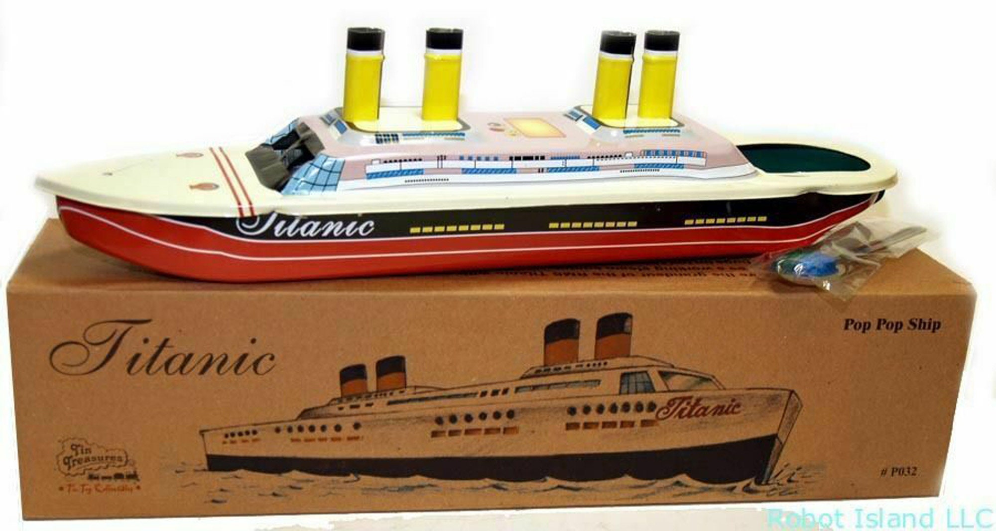 Titanic Toy Ship Putt Putt Tin Boat Pop Pop Boat - SALE!