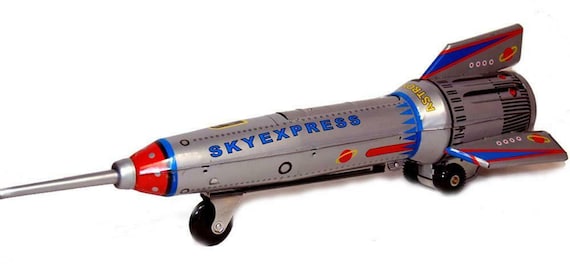 MS378 Vintage Spaceship Skyexpress Friction Powered Rocket MS378 Vintage Spaceship Skyexpress Friction Powered Rocket