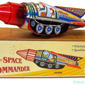 Tin Toy Rocket Space Toy Friction Power Vintage Style Toy SALE!