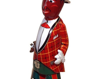 1950’s Tuff Guy タフガイ ビンテージ スタチュー TOY 陶器製 Vintage Wind-up Schuco Bavarian Boy with Stein dancing