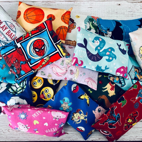 Boo Boo Bag, Washable Boo Boo Bag, Size 4” x 6”, Kids Heating Pad, Kids Ice Pack, Flaxseed or Flaxseed/Rice, Hot/Cold Pack, Child’s Ice Pack