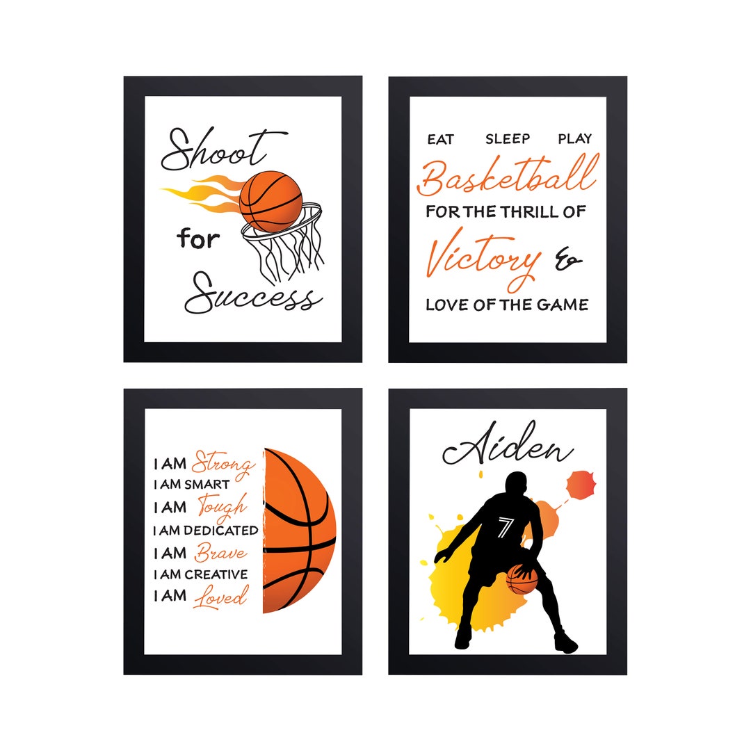 Personalized Basketball Kids Room Wall Decor, Sports Decoration