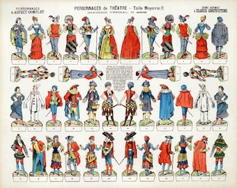 Huge 200 Antique Paper Toy Theatre CHARACTER SHEETS Download