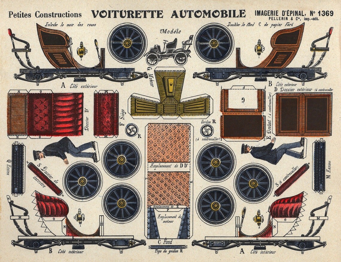 750x Vintage PAPER TOYS Printable Template Images Vols 1-3 - Etsy