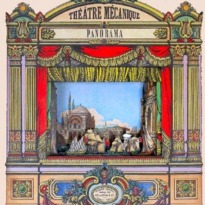 Oltre 160 PROSCENIO/FRONTI DI PALCOSCENICO - Immagini ritagliate e stampabili ad alta risoluzione. Crea teatrini giocattolo d'epoca.