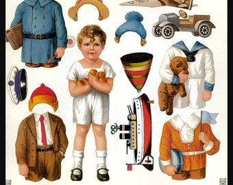 Print Thousands of VINTAGE PAPER DOLLS - 1000s Restored Printable Page Images - Download