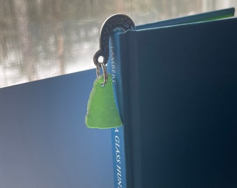 Green sea glass bookmark