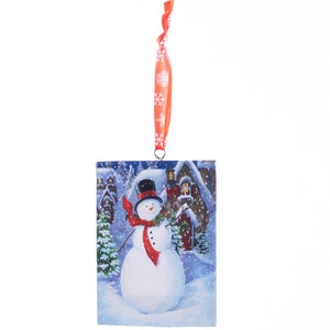 Snowman Door Christmas Tree Ornament, Christmas Ornament, Ornaments Gifts, Ornaments for Christmas Tree, snowman canvas ornament 2025
