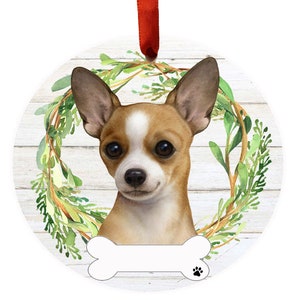 Chihuahua Christmas Tree Ornament, Chihuahua Dog Christmas Ornaments Gift, Dog Ornament, Custom Christmas Gift, Personalized Ornament 2023