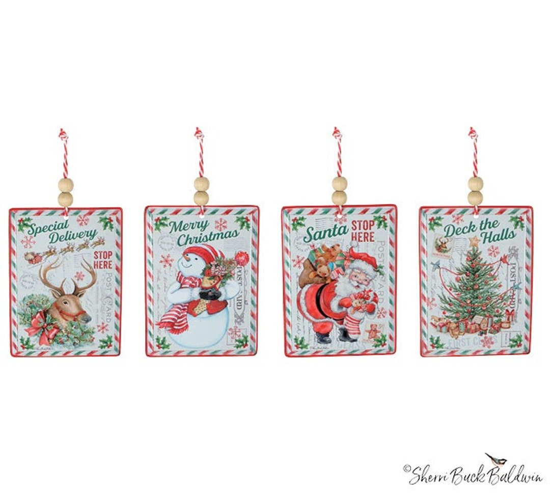 VINTAGE CHRISTMAS CARD Ornament Card Ornament Christmas Tree Etsy