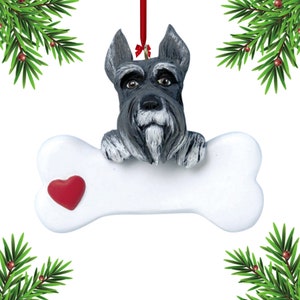 Personalized Schnauzer Dog Breed Christmas Tree Ornament - Christmas Ornament - Personalized Gifts - Dog Ornaments 2024-Memorial dog-dog mom
