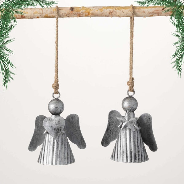 RUSTIC METAL ANGEL Ornaments, Christmas Tree Ornament, Christmas Ornament for Tree, Ornament 2023