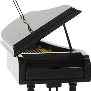 3.5&#39;&#39; Black Grand Piano Ornament Christmas 2025