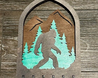 Bigfoot, key hanger, Key holder, Leash hanger, ID Badge hanger