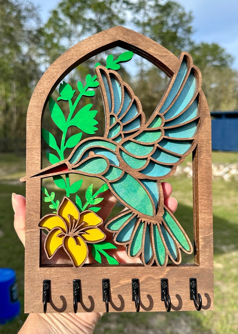 Hummingbird, Key Hanger, Key Holder, Leash Hanger, ID Badge Hanger - Etsy