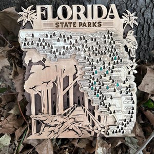 Kaart Florida State Park, interactieve kaart, herinneringen, vakantie, kamperen, wandelen