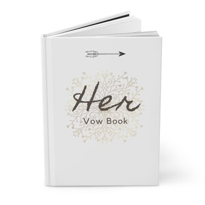 HER Wedding Vow Book, Journal for her, gift for bride, wedding gift