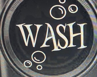 Sparkly Laundry Room Labels: Wash & Dry Vinyl Decals