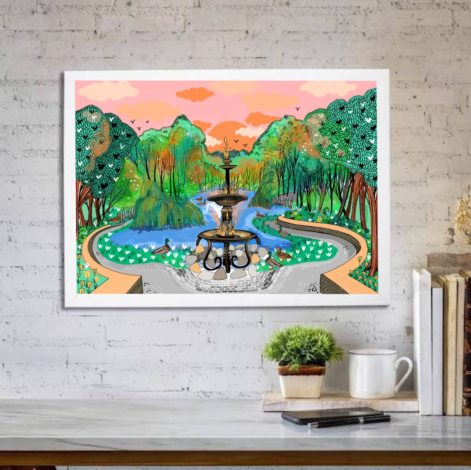 DIGITAL / PRINTABLE / Hesketh Park / Southport PRINT / wall art / wall decor / architectural drawing /