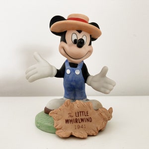 Walt Disney Micky Mouse The Little Whirlwind vintage ceramic figurine