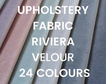 Luxury Velour Upholstery Fabric Riviera Velvet Fabric by the meter, Fabric by the yard for Sofa, Pillow and Curtain