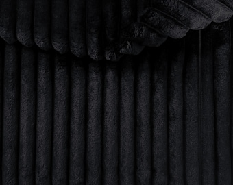 Möbelstoff TILIA Velour - Schwarz