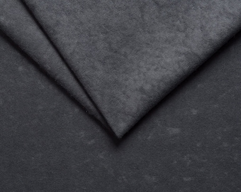Tessuto da tappezzeria in microfibra grigio scuro al metro