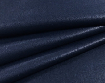 Tissu de coton - Mono Bleu marine foncé