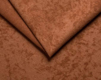 Tela de tapicería de microfibra marrón claro por metros