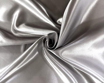 Tela de satén - Plateada