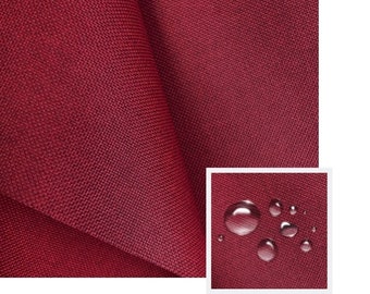 Waterproof Fabric Linen Imitation - Dark Red