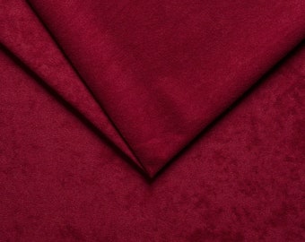 Tissu d'ameublement microfibre bordeaux au mètre