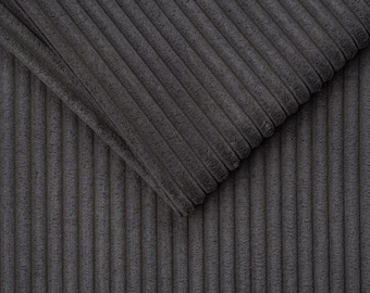 Tejido de tapicería LINCOLN Velour - Grafito