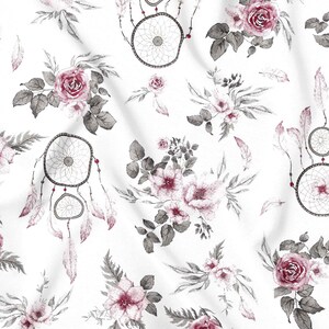 Tessuto di cotone - Acchiappasogni Rose Maroon