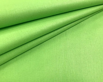 Mono Light Green Cute Cotton Fabric by the Meter, 100% Cotton