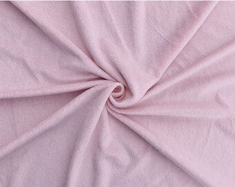 Soft and Smooth Solid Minky Fabric Plush Powder Pink